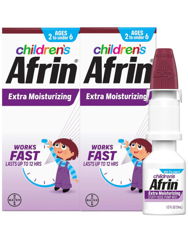 Rocío Nasal Afrin Niños Hidratante Paquete Doble 0.5 oz