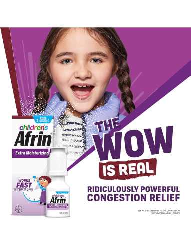 Rocío Nasal Afrin Niños Hidratante Paquete Doble 0.5 oz