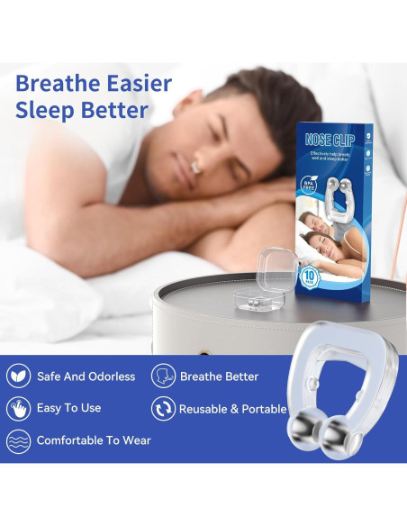 Clip Nasal Anti Ronquidos Anngola - 10 Paquetes Efectivos
