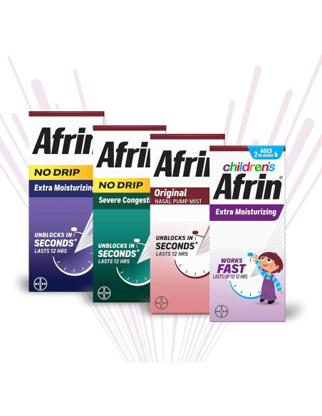 Rocío Nasal Afrin Niños Hidratante Paquete Doble 0.5 oz