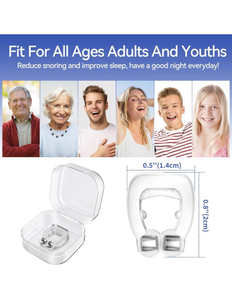 Clip Nasal Anti Ronquidos Anngola - 10 Paquetes Efectivos