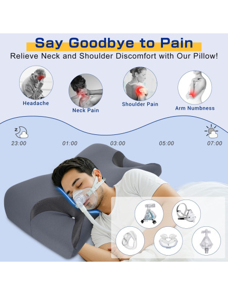 Almohada CPAP IKSTAR 5.0 Ajustable para Durmientes Lado