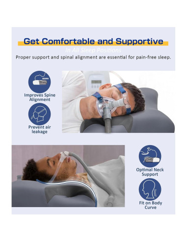 Almohada CPAP IKSTAR 5.0 Ajustable para Durmientes Lado