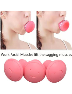 3 Máscaras Ejercitador de Boca Silicona para Arrugas Facial 2
