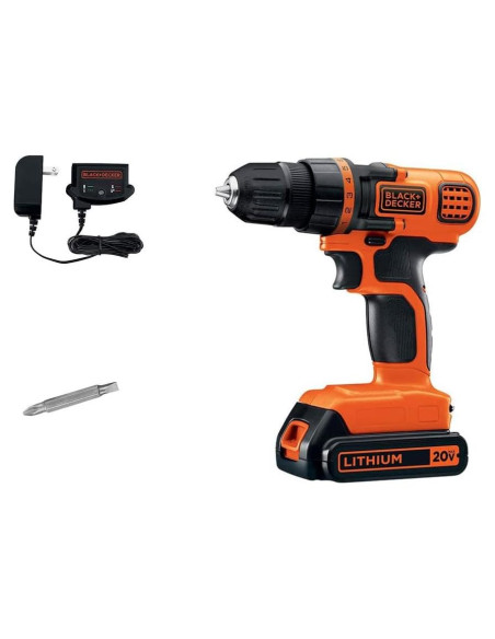 Taladro Atornillador Inalámbrico BLACK+DECKER 20V MAX LED