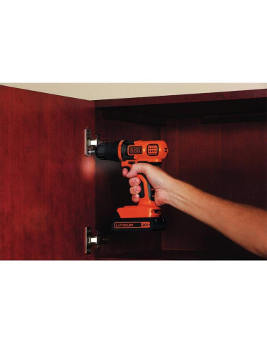 Taladro Atornillador Inalámbrico BLACK+DECKER 20V MAX LED