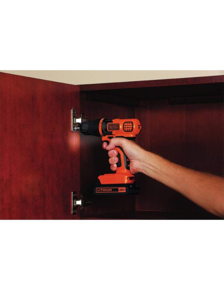 Taladro Atornillador Inalámbrico BLACK+DECKER 20V MAX LED