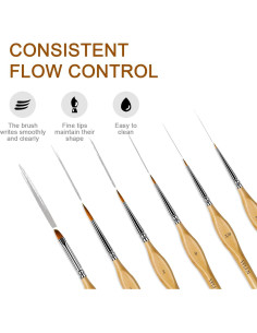 Juego de 6 Pinceles de Pintura YFLLN con Mango Triangular 2