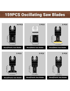 Juego de 159 Piezas Hoja de Sierra Oscilante PETOX 2