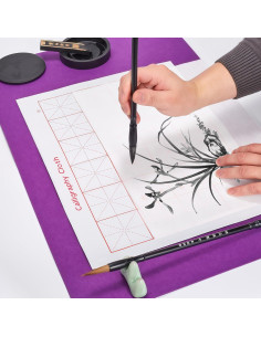 Juego de Pinceles de Caligrafía China Corciosy - 4 Piezas con Tinta 2