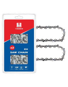 Paquete de 2 cadenas de sierra R34 20 cm 34 eslabones