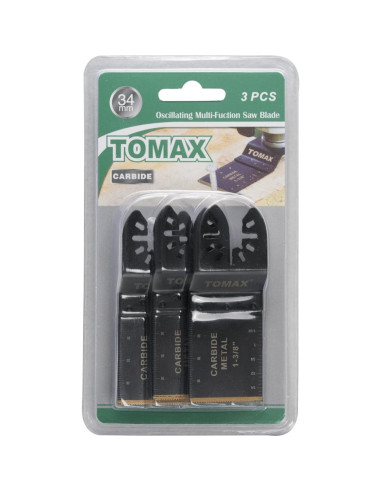 3 Hojas de Sierra Oscilante TOMAX Carburo 34mm