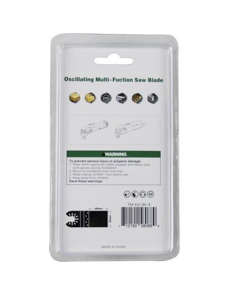 3 Hojas de Sierra Oscilante TOMAX Carburo 34mm