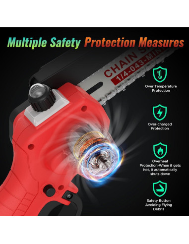 Mini Motosierra SOUSKY 6" Inalámbrica 24V 2000mAh