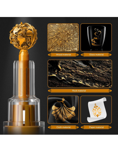 Marcadores de Pintura Acrílica Dorada HOTU - 5 Unidades 0.7mm