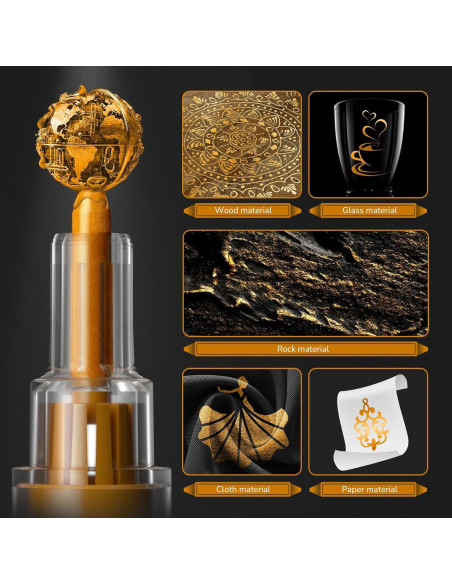 Marcadores de Pintura Acrílica Dorada HOTU - 5 Unidades 0.7mm Marcadores de Pintura Acrílica Dorada HOTU - 5 Unidades 0.7mm