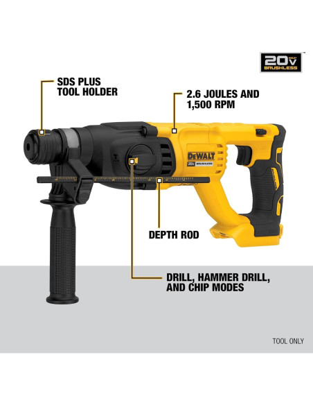 Martillo Rotativo Inalámbrico DEWALT 20V MAX 1" DCH133B