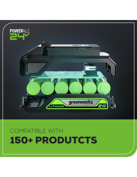 Lijadora Orbital Greenworks 24V 5" Inalámbrica con Batería