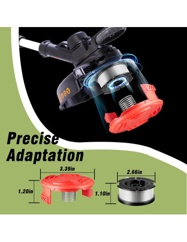 7 Carretes AF-100 Black and Decker + Tapa RC-100-P