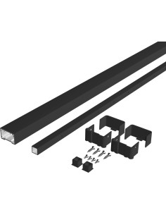 Kit Riel Superior Aluminio Deckorators 182 cm Negro Texturizado 2