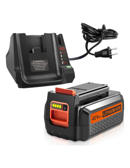 Batería de Litio 40V LBX2040 y Cargador Black and Decker