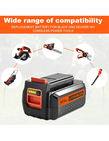 Batería de Litio 40V LBX2040 y Cargador Black and Decker