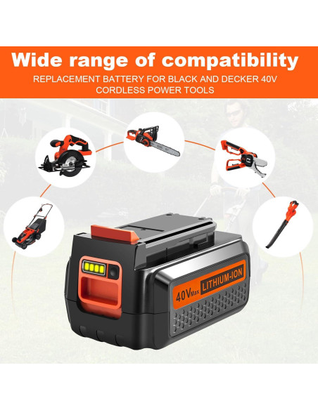 Batería de Litio 40V LBX2040 y Cargador Black and Decker