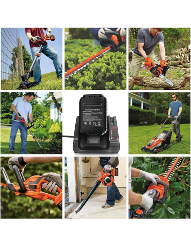 Batería de Litio 40V LBX2040 y Cargador Black and Decker