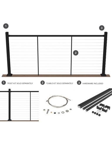 Kit Riel Superior Aluminio Deckorators 243.84 cm 106.68 cm