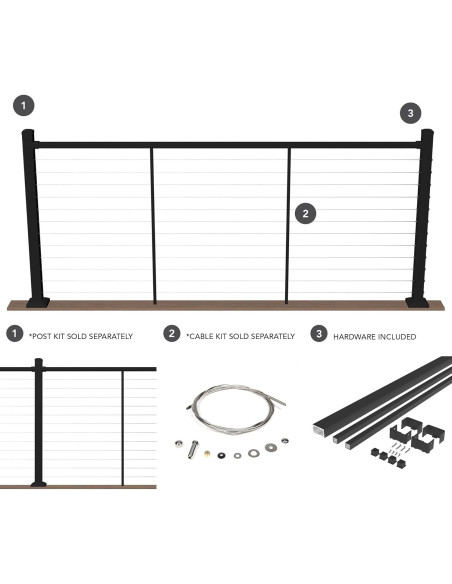 Kit Riel Superior Aluminio Deckorators 243.84 cm 106.68 cm