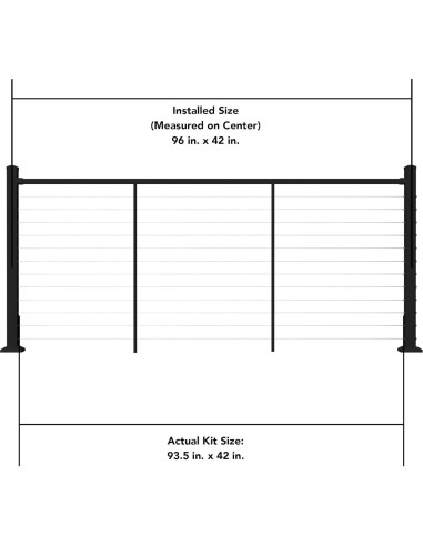 Kit Riel Superior Aluminio Deckorators 243.84 cm 106.68 cm