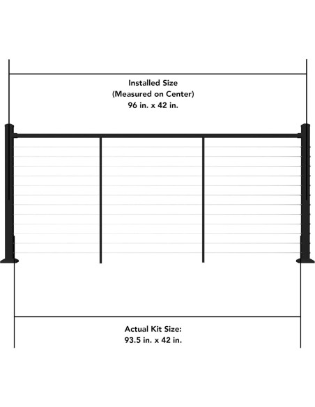 Kit Riel Superior Aluminio Deckorators 243.84 cm 106.68 cm
