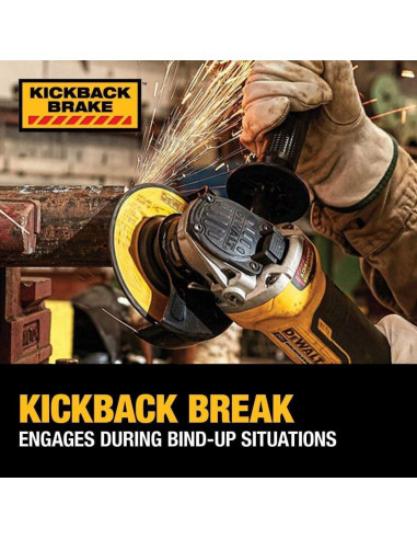 Amoladora Angular DEWALT 20V MAX 4.5" Inalámbrica Kit