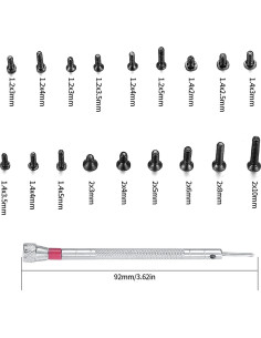 Kit de Tornillos Micro WSLLM 500 Pcs para Electrónica y Gafas 2
