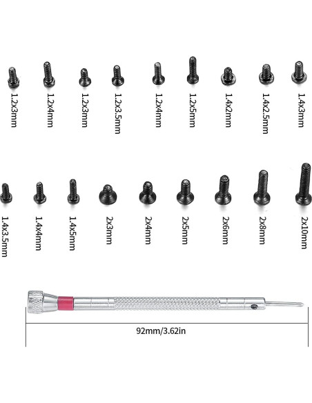 Kit de Tornillos Micro WSLLM 500 Pcs para Electrónica y Gafas