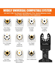 100 Piezas Cuchillas Oscilantes Kyoffiie 4,45 cm Madera Plástico 2