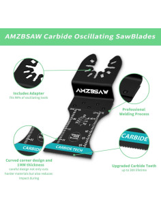 5 Piezas Hojas Oscilantes Carburo AMZBSAW 3,49 cm Multiuso 2