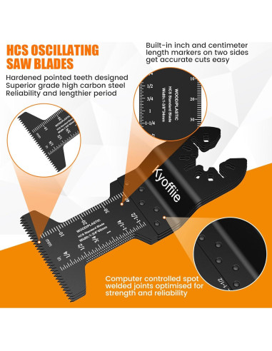 100 Piezas Cuchillas Oscilantes Kyoffiie 4,45 cm Madera Plástico