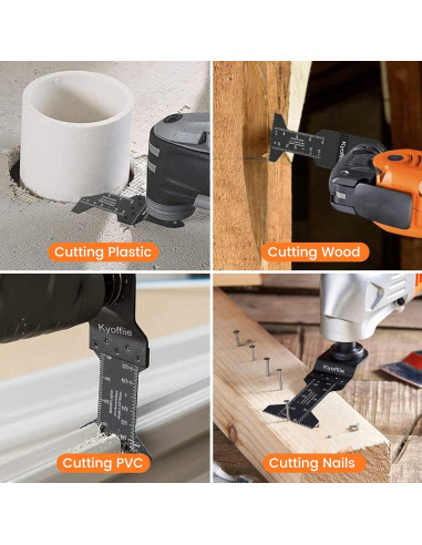 100 Piezas Cuchillas Oscilantes Kyoffiie 4,45 cm Madera Plástico