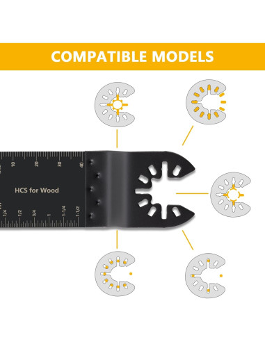 100 Cuchillas Universales CaRoller para Herramientas Oscilantes