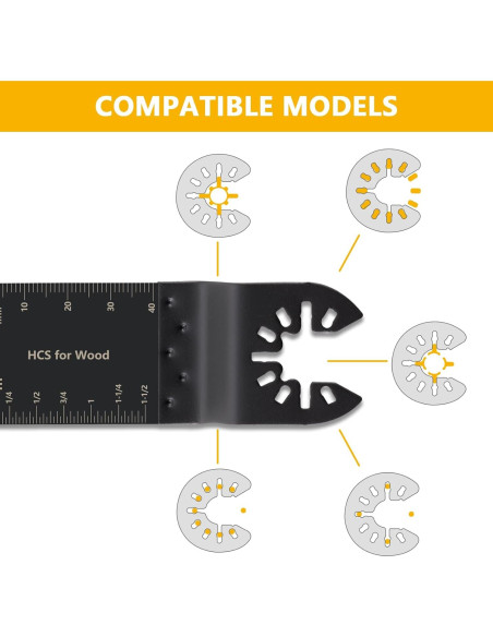 100 Cuchillas Universales CaRoller para Herramientas Oscilantes