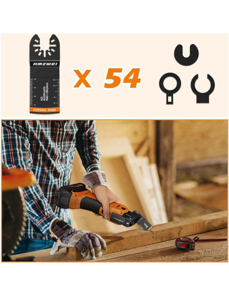 Kit 54 Piezas Cuchillas Oscilantes AMZWEI Universal