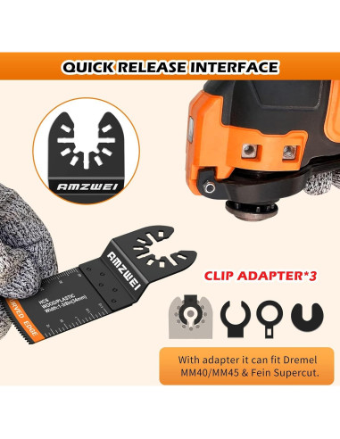 Kit 54 Piezas Cuchillas Oscilantes AMZWEI Universal