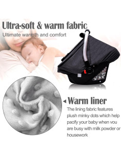 Funda de Asiento de Coche para Bebé Impermeable Gris Oscuro 2