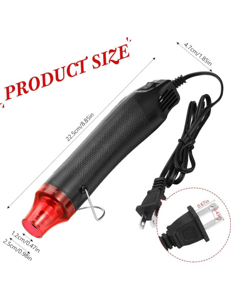 3 Mini Pistolas de Calor 300W Cunno para Manualidades DIY