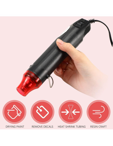 3 Mini Pistolas de Calor 300W Cunno para Manualidades DIY