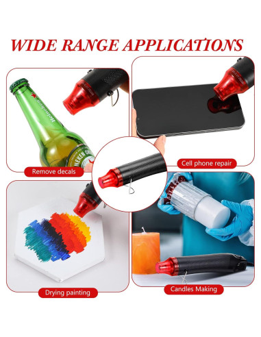 3 Mini Pistolas de Calor 300W Cunno para Manualidades DIY