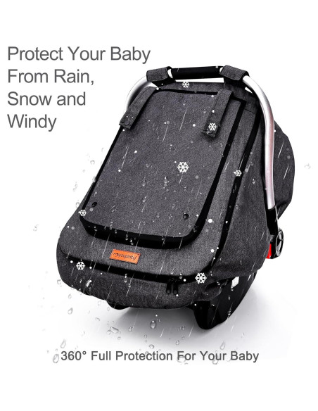 Funda de Asiento de Coche para Bebé Impermeable Gris Oscuro
