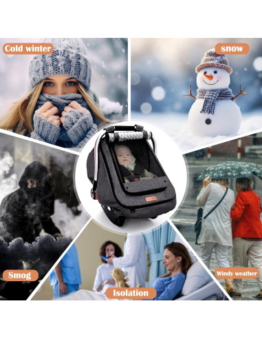Funda de Asiento de Coche para Bebé Impermeable Gris Oscuro