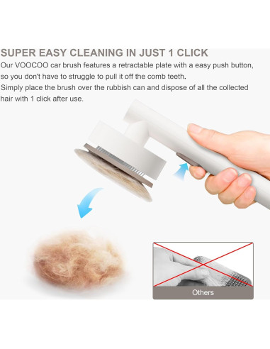 Cepillo Autolimpiante para Mascotas VOOCOO - Cerdas 140